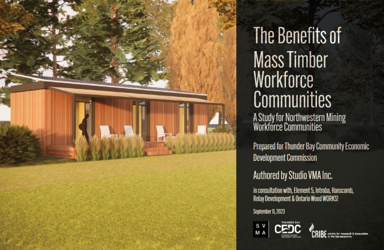 The title page for the Benefits of Mass Timber Workforce Communities Study