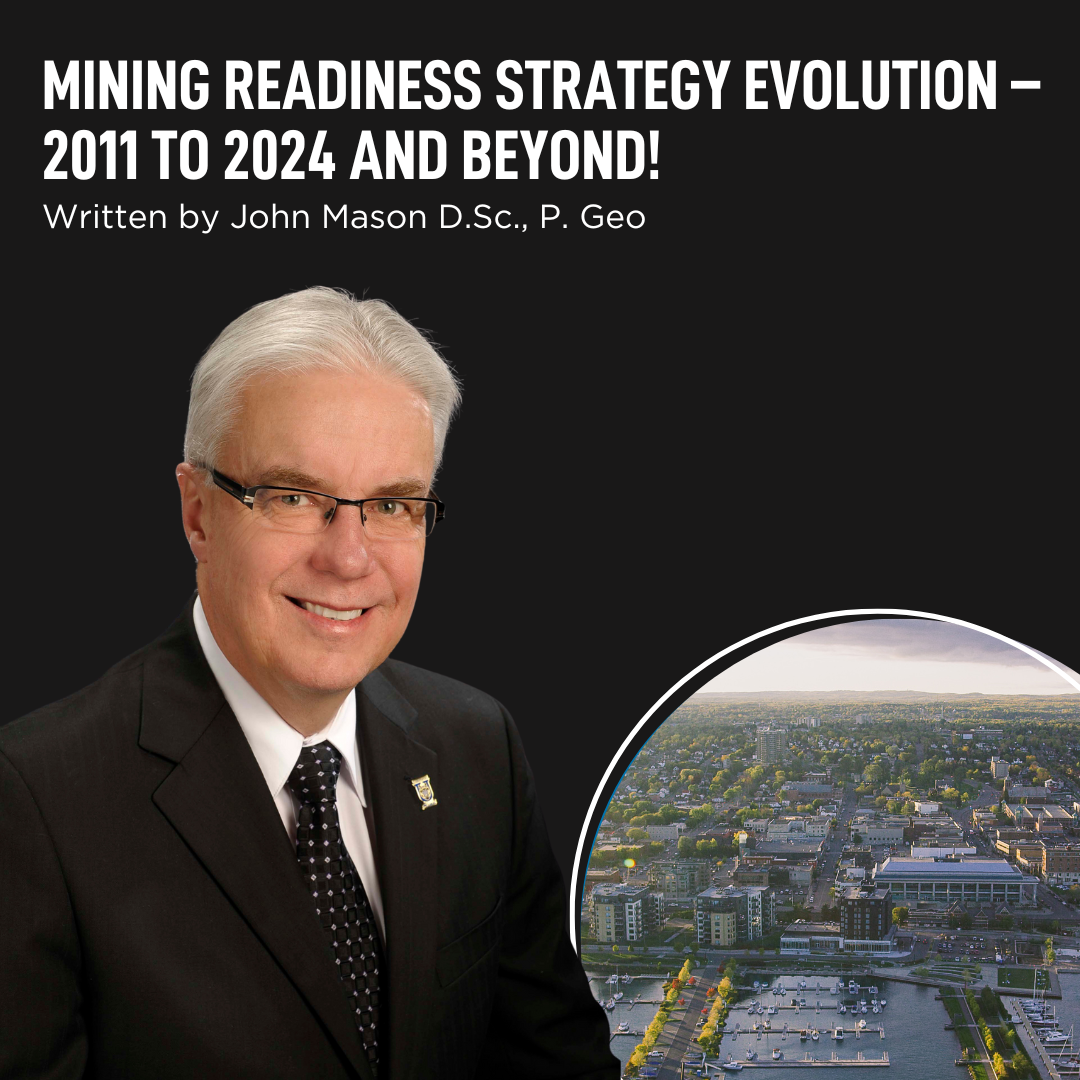 Headshot of John Mason with picture of Thunder Bay Marina during the day
