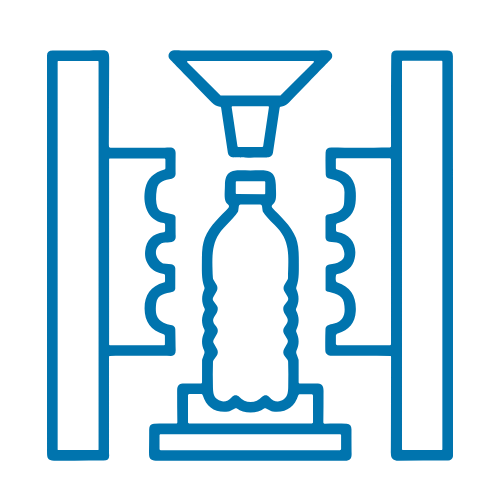 plastic bottle in machine